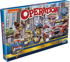 Hasbro Gaming Operation Paw Patrol Movie Edition box with Paw Patrol characters, ideal for family game night