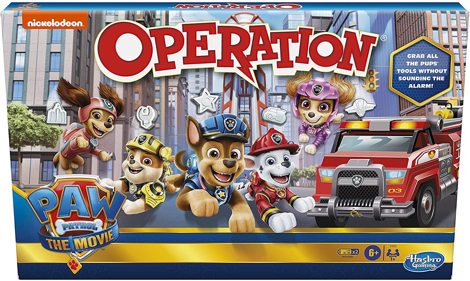 Paw Patrol tools and tweezers for the Operation game