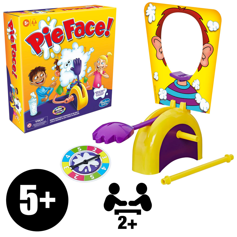 Hasbro Gaming Pie Face Game ideal gift for kids 5+ and families.