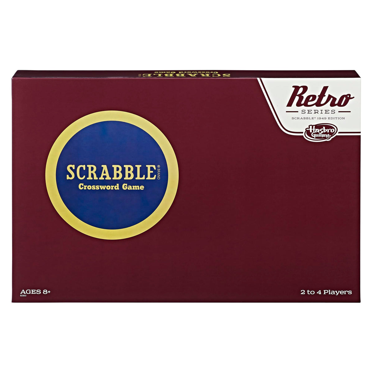 Hasbro Gaming Scrabble 1949 board greets players with authentic vintage design for nostalgic game nights.