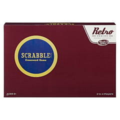 Hasbro Gaming Scrabble 1949 board greets players with authentic vintage design for nostalgic game nights.