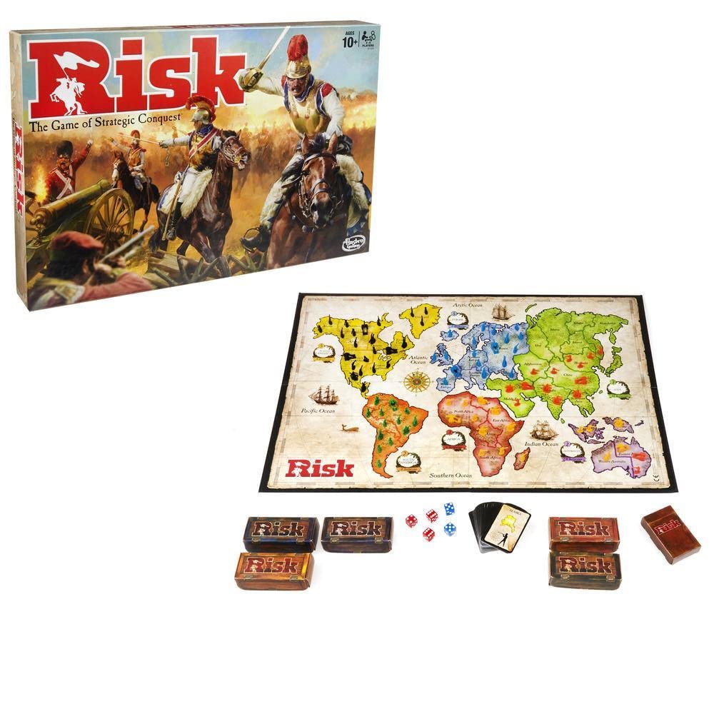Hasbro Gaming Risk Refresh 2016 dice display showing battle chances.
