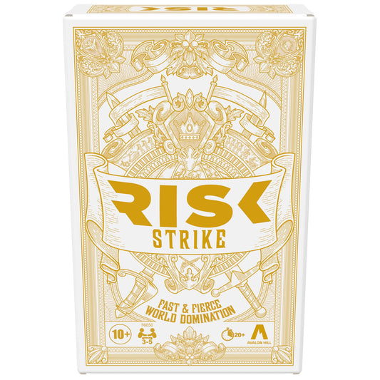 Hasbro Gaming Risk Strike box cover promotes quick strategy play.