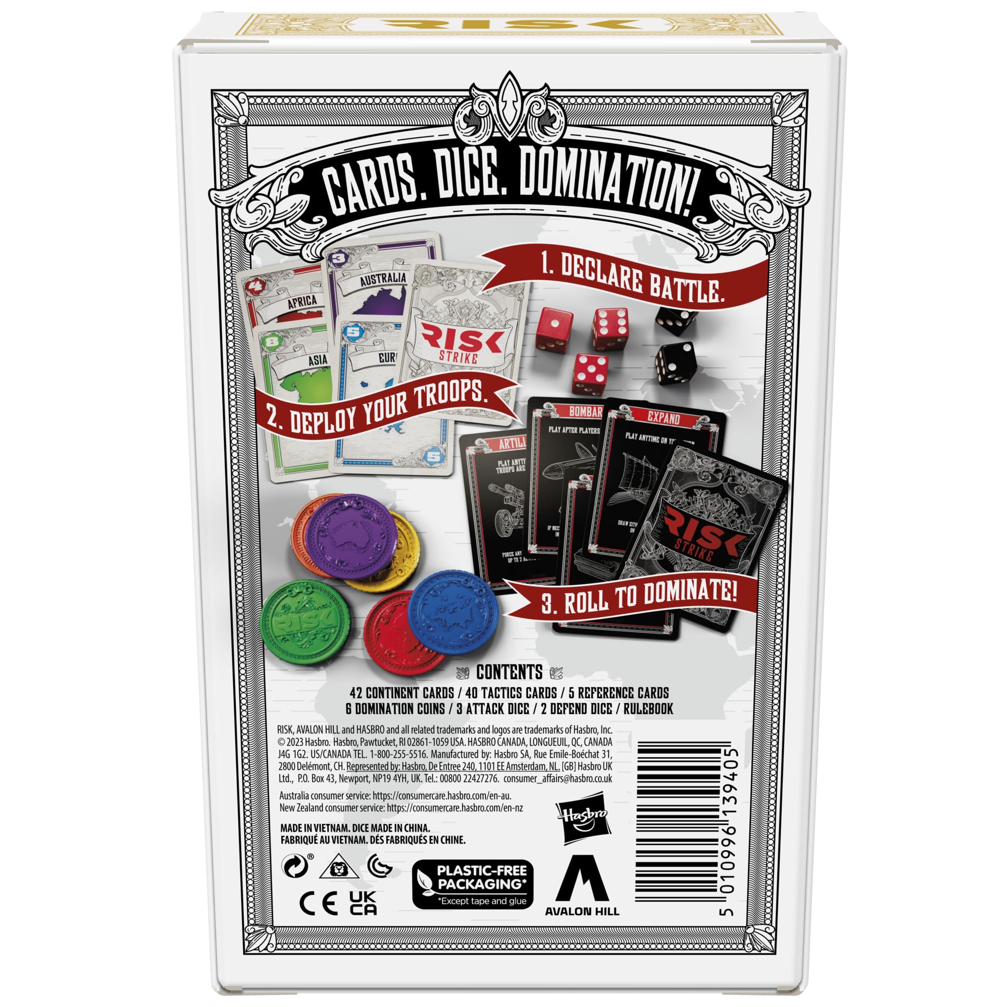 Hasbro Gaming Risk Strike dice in motion for fast, tactical battles.