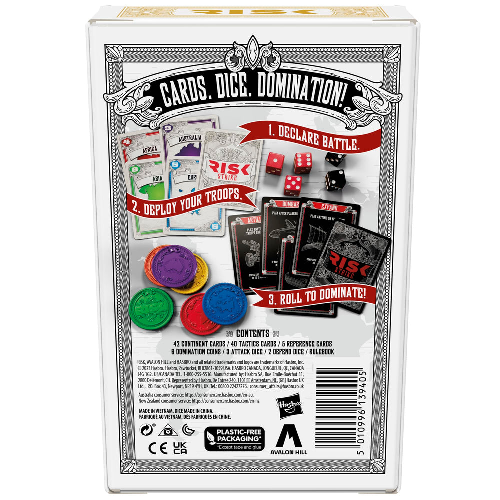 Hasbro Gaming Risk Strike dice in motion for fast, tactical battles.