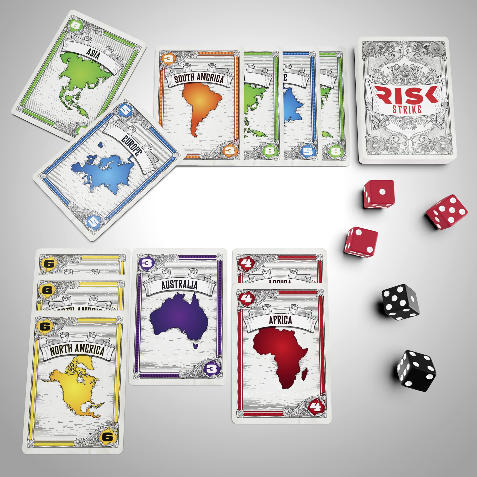 Hasbro Gaming Risk Strike domination coins reward continent mastery.