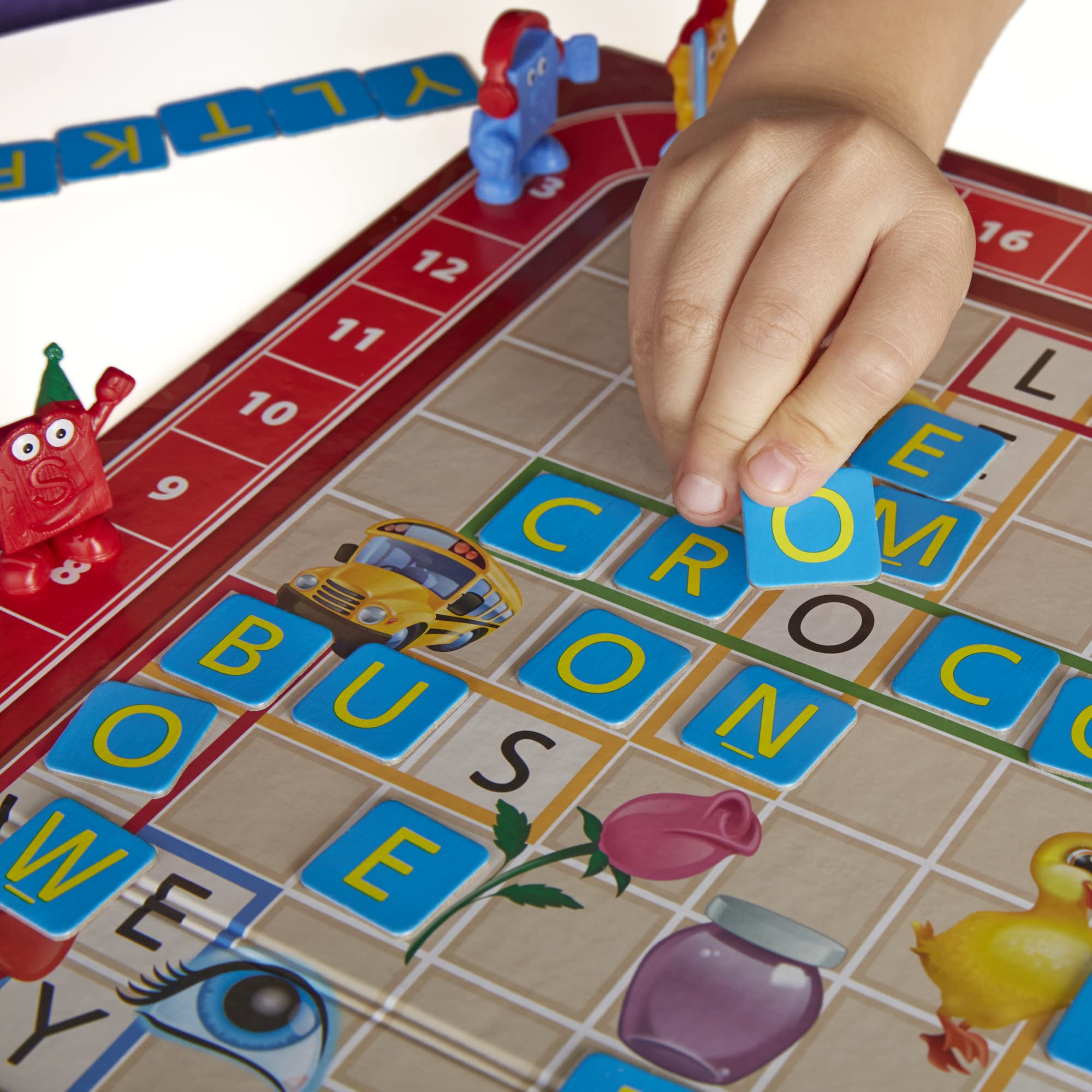 Hasbro Gaming Scrabble Junior two-sided board offers growing difficulty