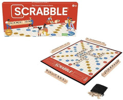 Hasbro Gaming Scrabble textured gameboard helps tiles stay steady for precise words.