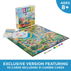 Hasbro Gaming The Game of Life board during family path play