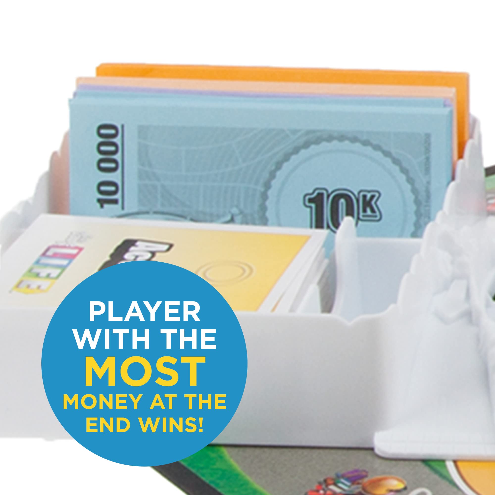 Hasbro Gaming The Game of Life retirement moment with wealth tally