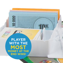 Hasbro Gaming The Game of Life retirement moment with wealth tally