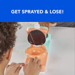 Hasbro Gaming Toilet Trouble Flushdown water spray effects add drama