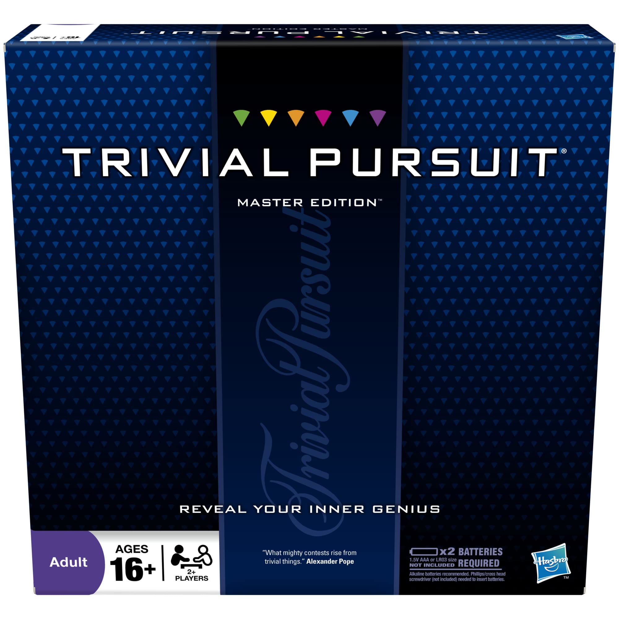 Hasbro Gaming Trivial Pursuit Master Edition board ready for competitive evening fun.