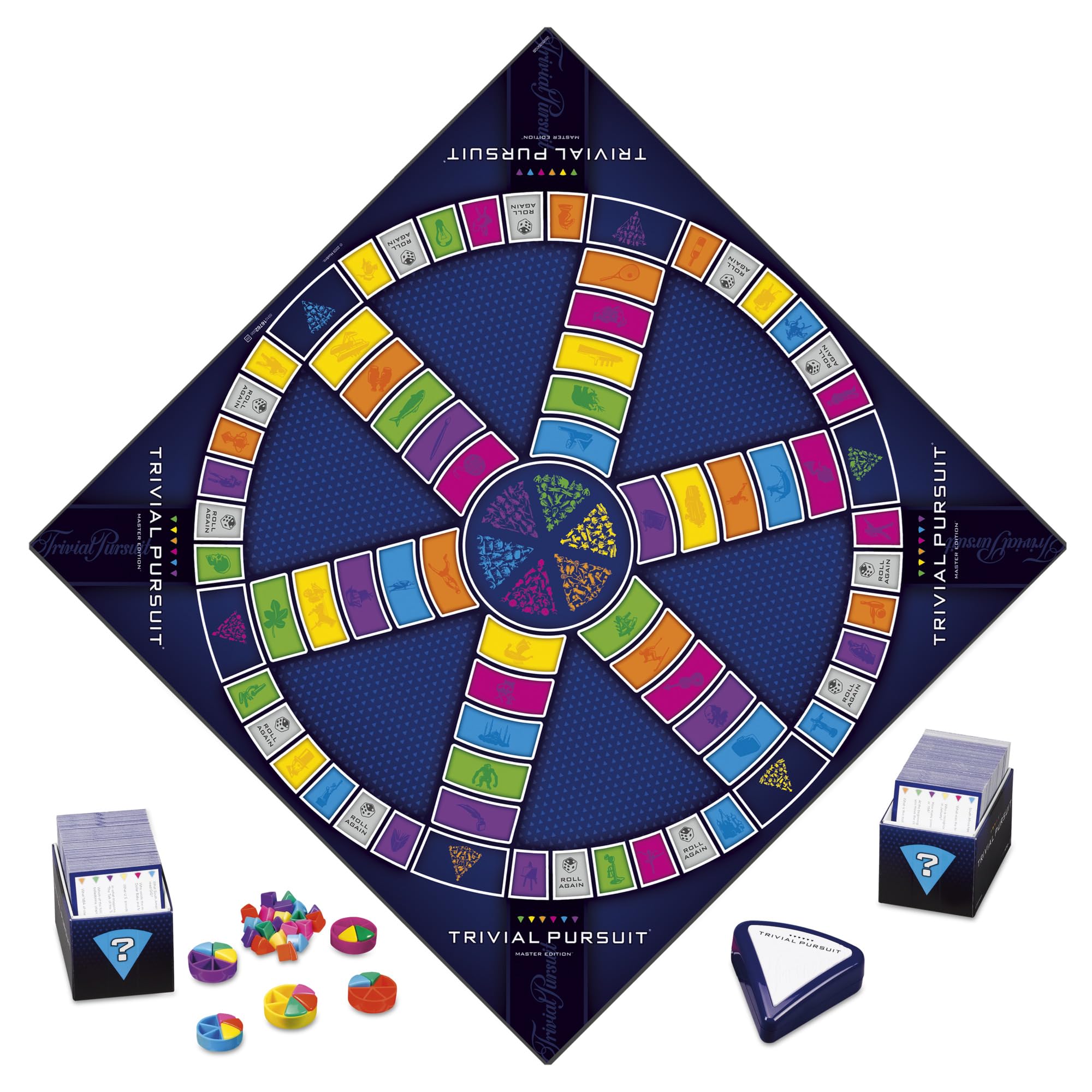 Hasbro Gaming Trivial Pursuit Master Edition cards with six categories spark engaging conversations.