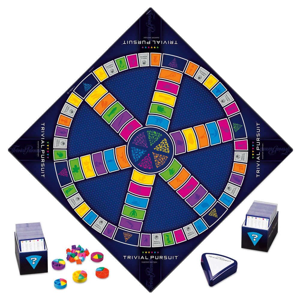 Hasbro Gaming Trivial Pursuit Master Edition cards with six categories spark engaging conversations.