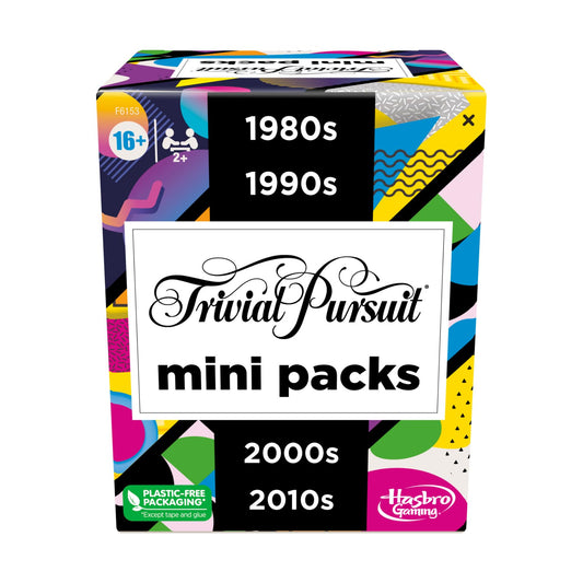 Hasbro Gaming Trivial Pursuit Mini Pack 1980s deck for retro party fun.