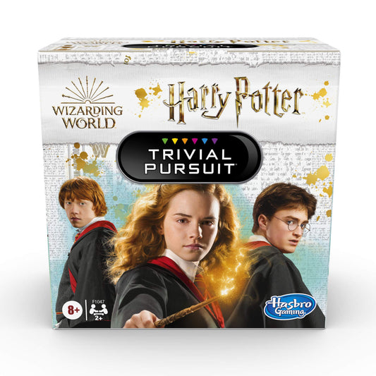 Hasbro Gaming Trivial Pursuit Wizarding World travel case ready for on-the-go trivia sessions.