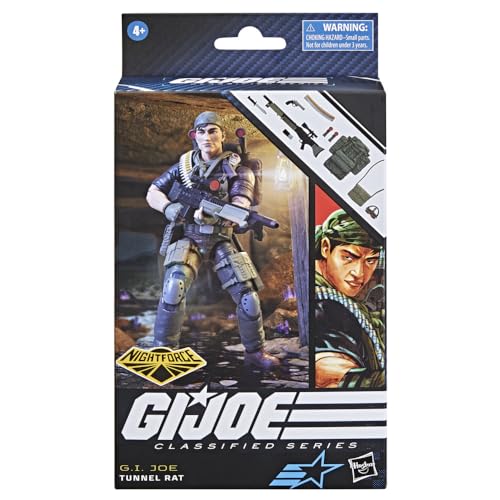 Backpack with two flashlights on Hasbro Tunnel Rat figure enhances gear realism.