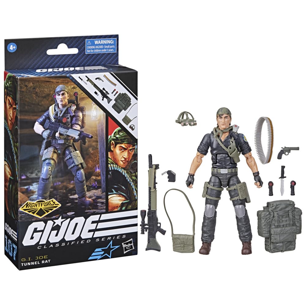 Hasbro G.I. Joe Nightforce Tunnel Rat box for display and collection.
