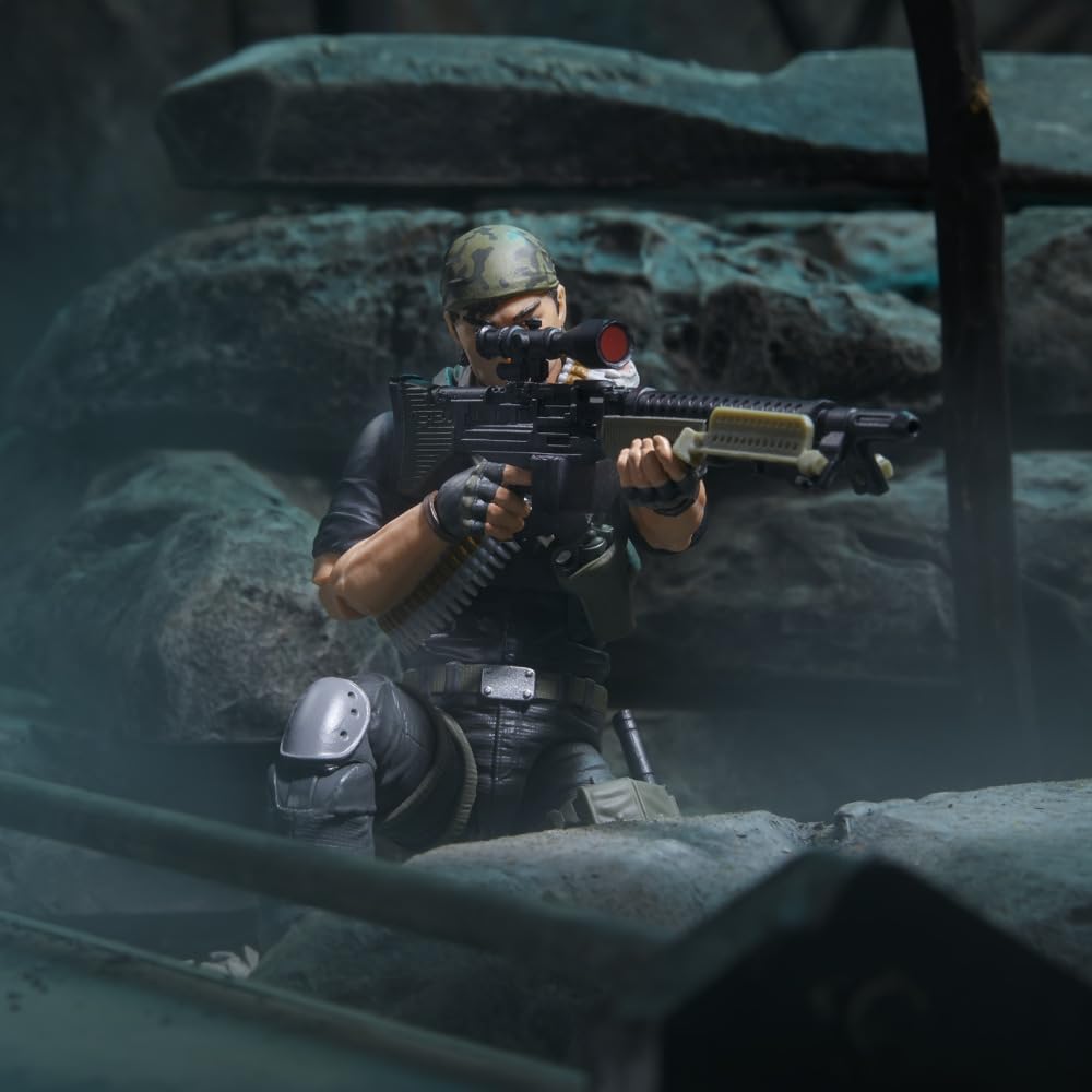 Hasbro Tunnel Rat figure includes two guns for dynamic poses.