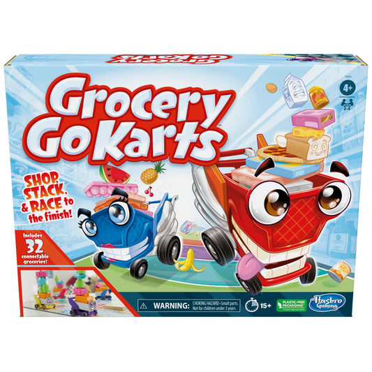 Hasbro Grocery Go Karts kart movers in motion, ideal for dynamic family play.