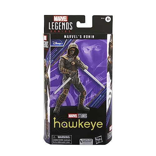 Hasbro Hawkeye Ronin figure side angle highlighting dynamic silhouette for display.