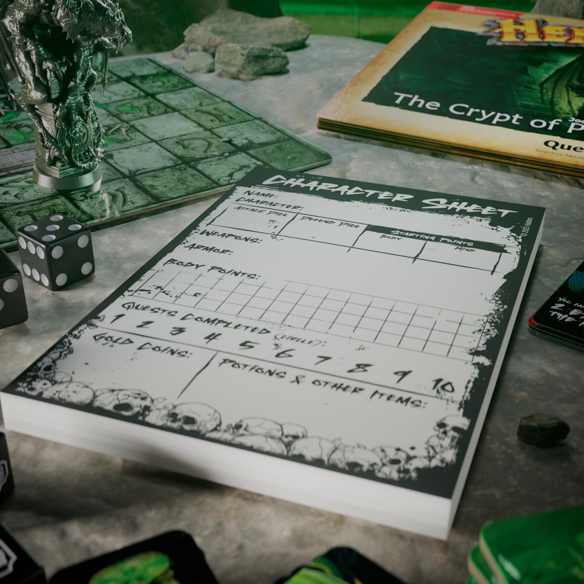 Hasbro HeroQuest dungeon tile sheets support immersive campaign setup.