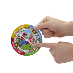 Hasbro Jenga: Super Mario Edition race to the top—competitive play.