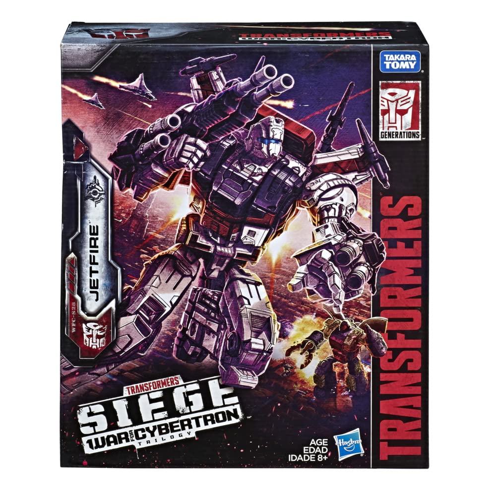 Hasbro Jetfire battlefield modular system shows expandable accessory compatibility with other Siege figures.