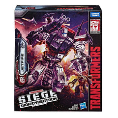 Hasbro Jetfire battlefield modular system shows expandable accessory compatibility with other Siege figures.