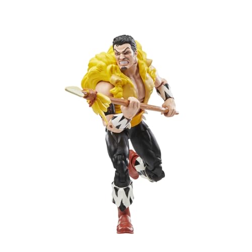 Hasbro Kraven Spider-Man figure action pose ready for dynamic scenes on shelf.