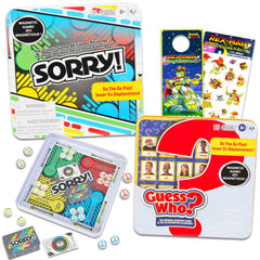 Hasbro Magnetic Travel Tin with Sorry! game for on-the-go play.
