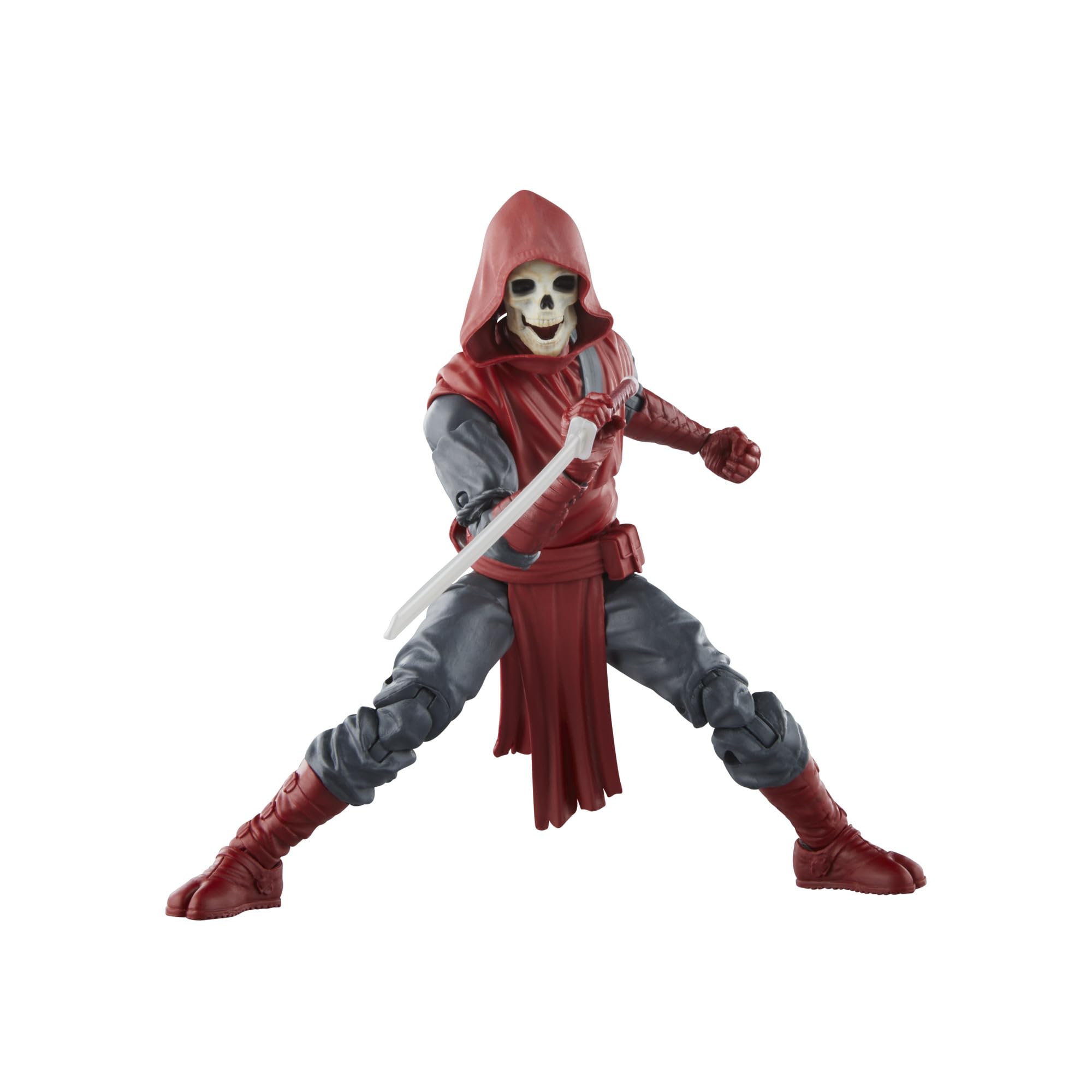 Hasbro Marvel Legends Fist Ninja accessories display for shelf setup.