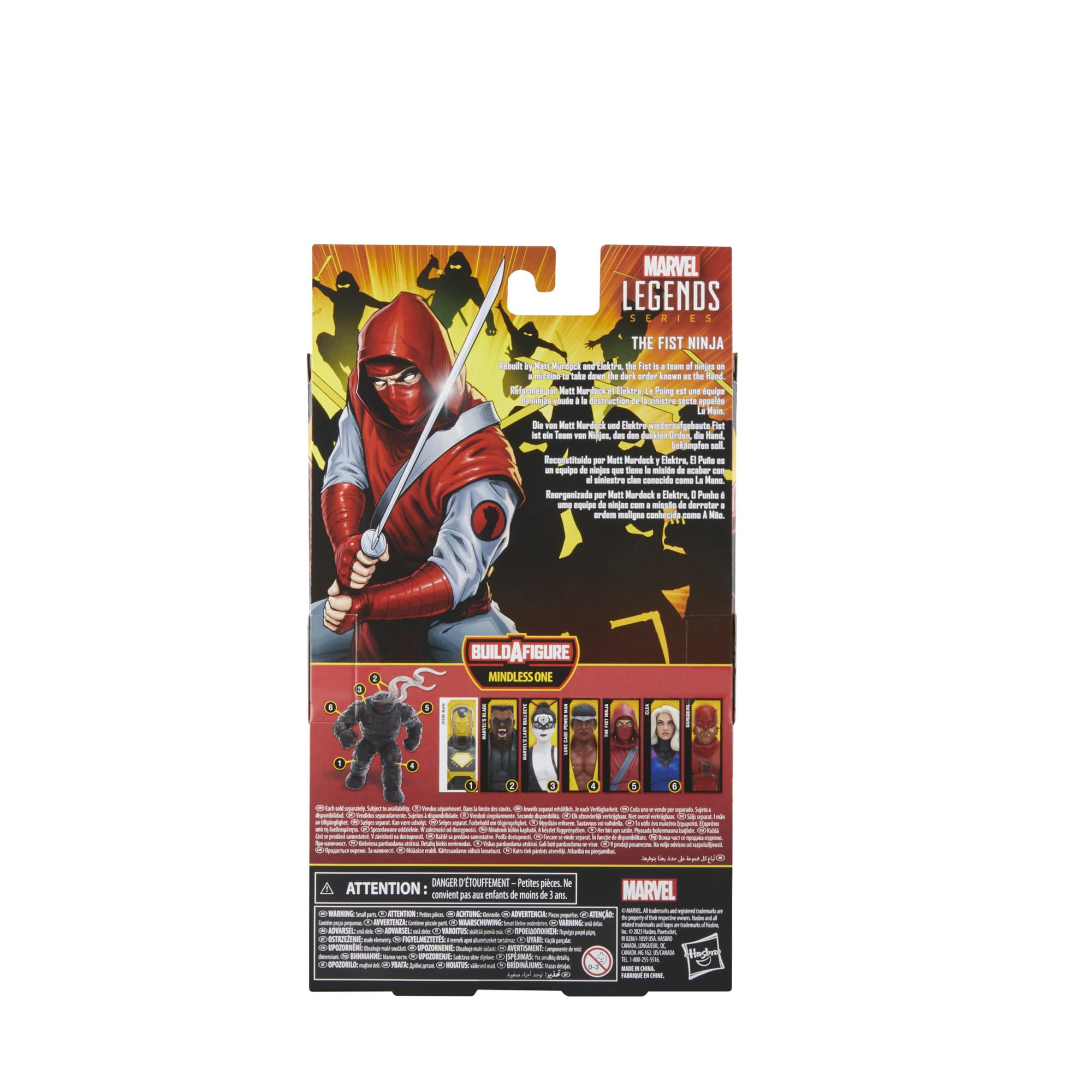 Hasbro Marvel Legends The Fist Ninja with alt head for customization.