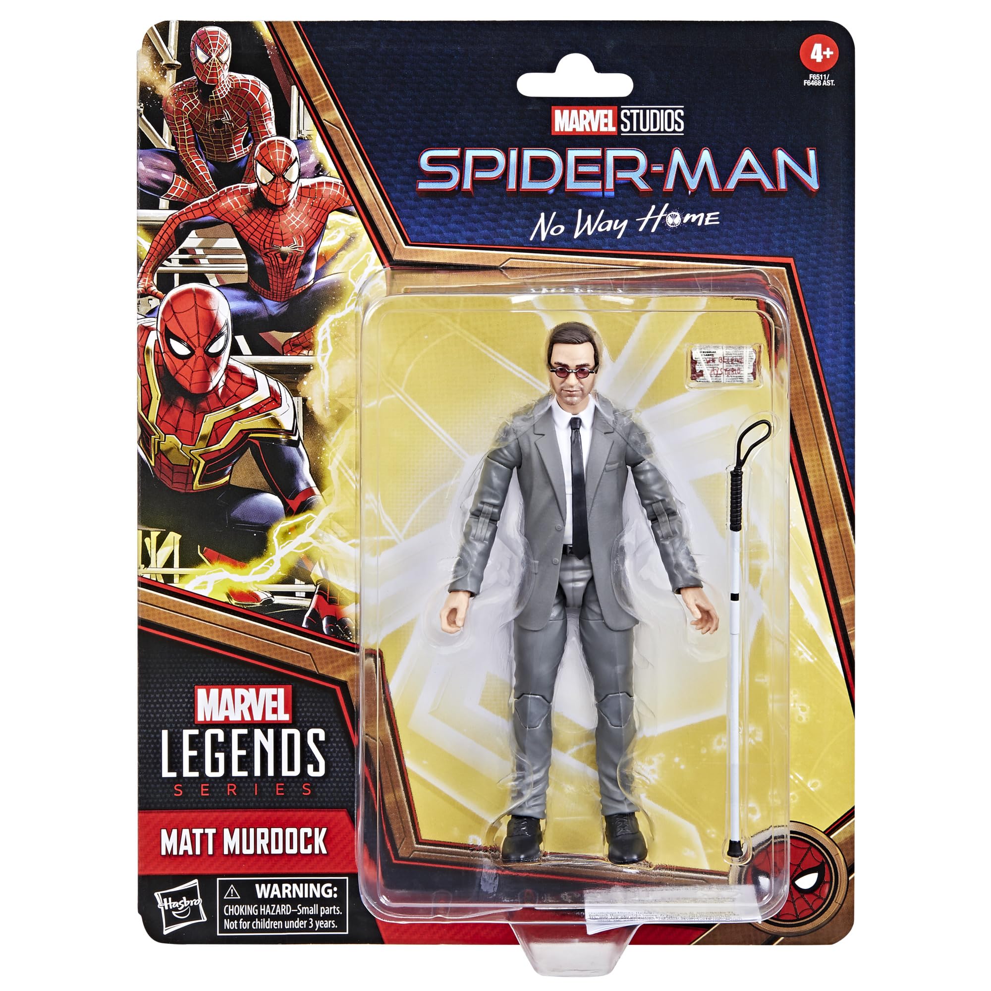 Hasbro Marvel Legends Matt Murdock detail deco enhances movie-accurate collection.