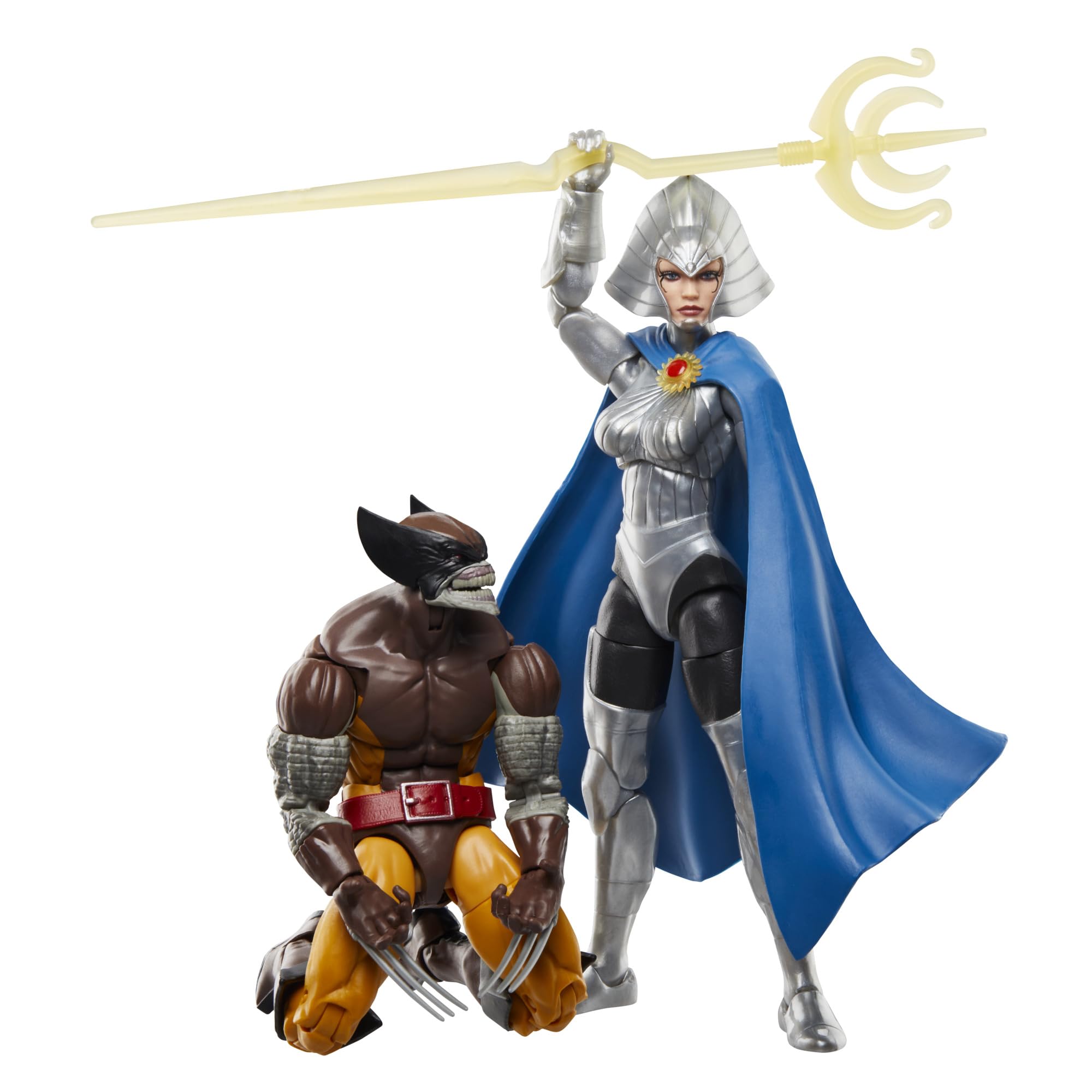 Hasbro Marvel Legends Wolverine figure with poseable head and limbs for action poses.