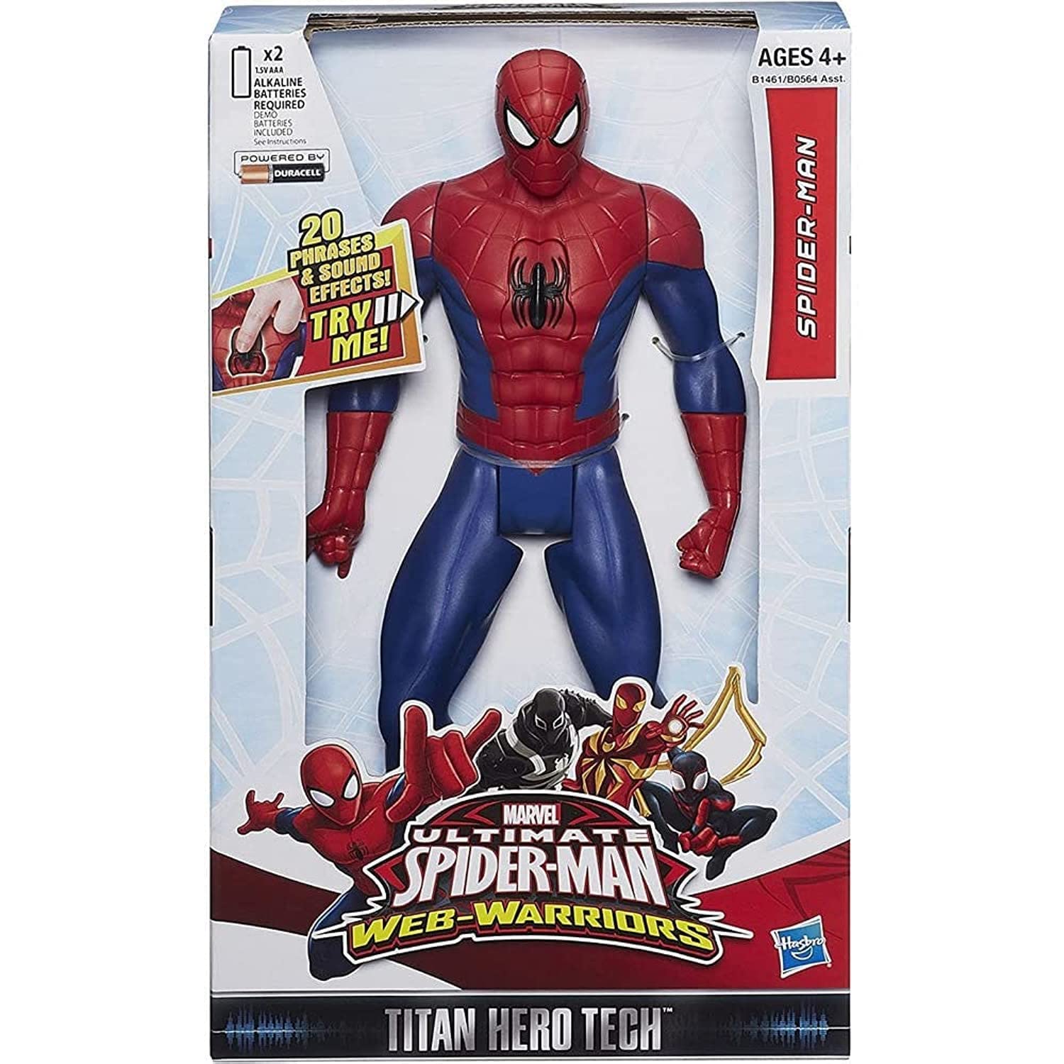 Hasbro Marvel Spider-Man 12-inch figure in dynamic action pose.