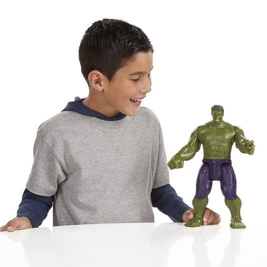 Hasbro Marvel Titan Hero Tech Hulk figure lit-up mode with engaging visual effects.