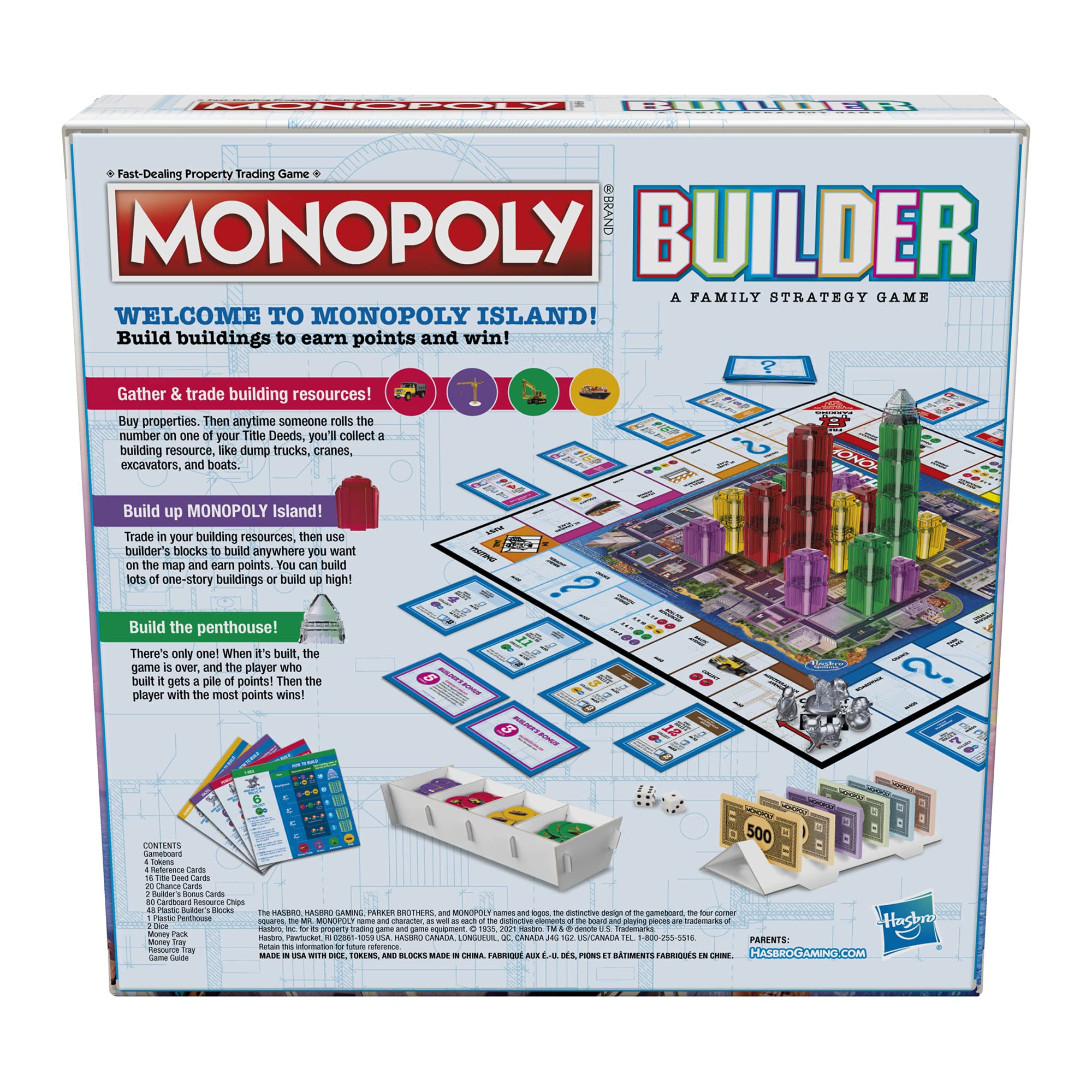 Hasbro Monopoly Builder resources trade to grow property network and points