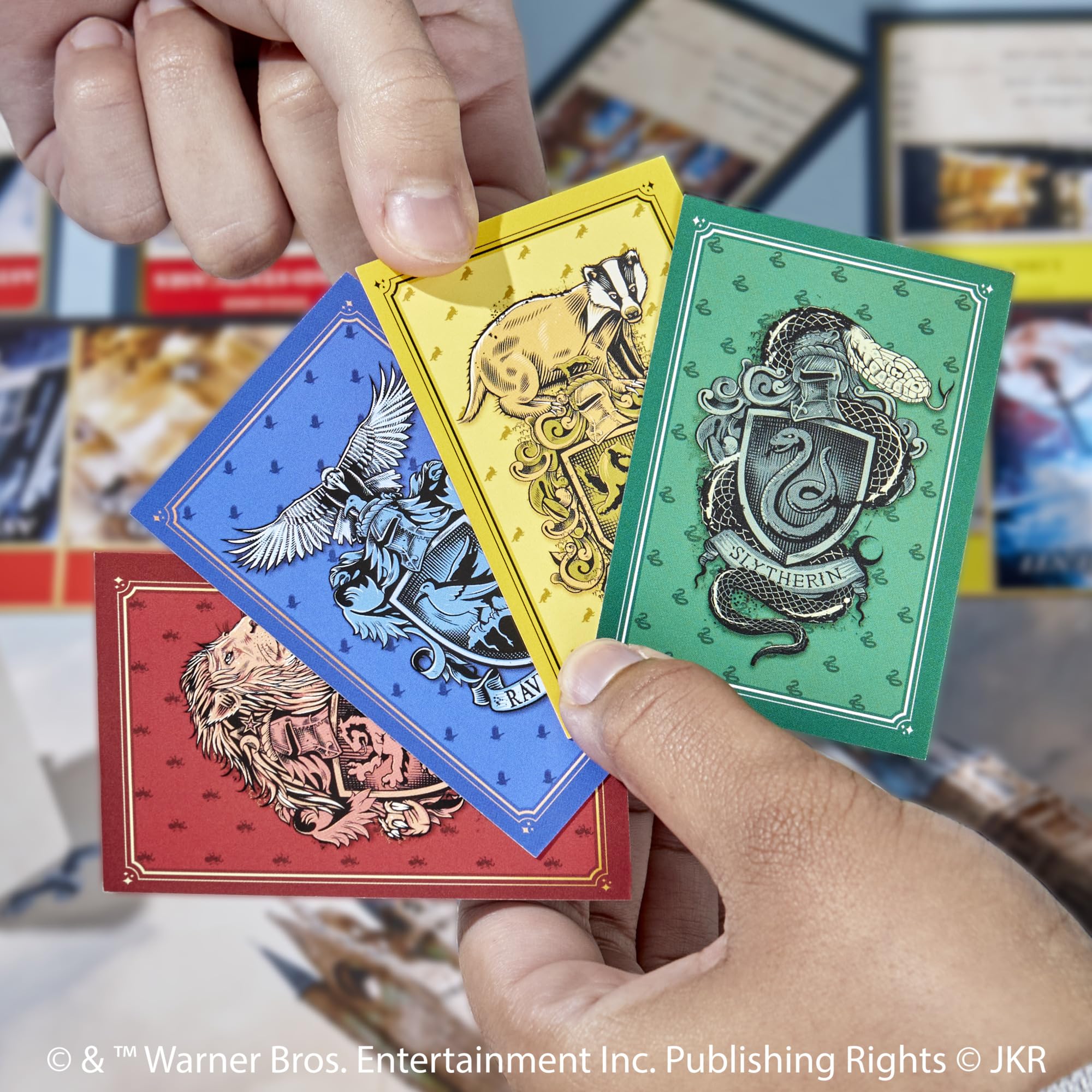 Hogwarts map board detailing iconic locations in Hasbro Monopoly Harry Potter Edition.