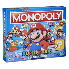 Hasbro Monopoly Super Mario Celebration Peach castle on the board