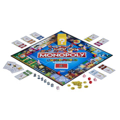 Hasbro Monopoly Super Mario Celebration Toad houses on the board