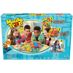 Hasbro Mouse Trap cheese-pieces depict the playful goal of collecting cheese.