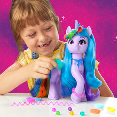 Hasbro Izzy Moonbow spiral tools add texture to rainbow mane