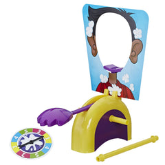 Hasbro Pie Face Game spinner delivers quick turns and laughs.