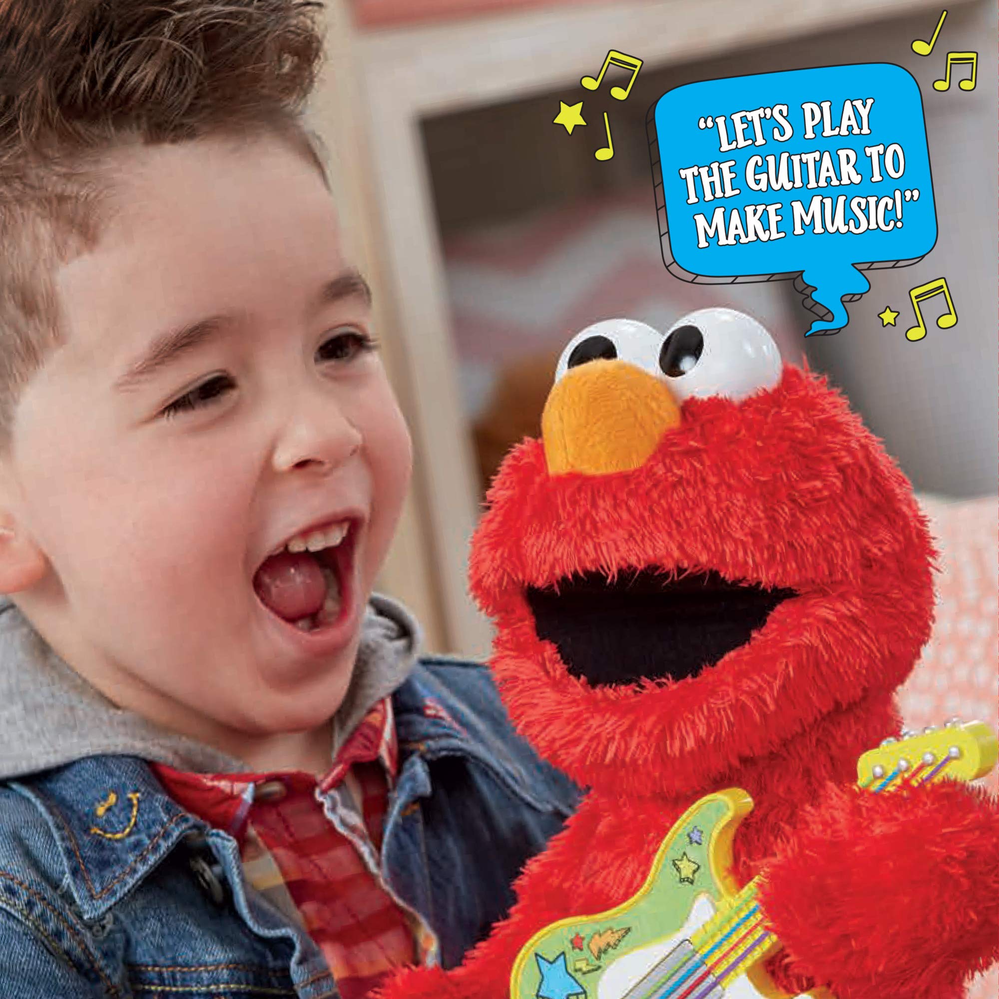 Hasbro Sesame Street Rock and Rhyme Elmo shares fourteen phrases for interactive storytelling