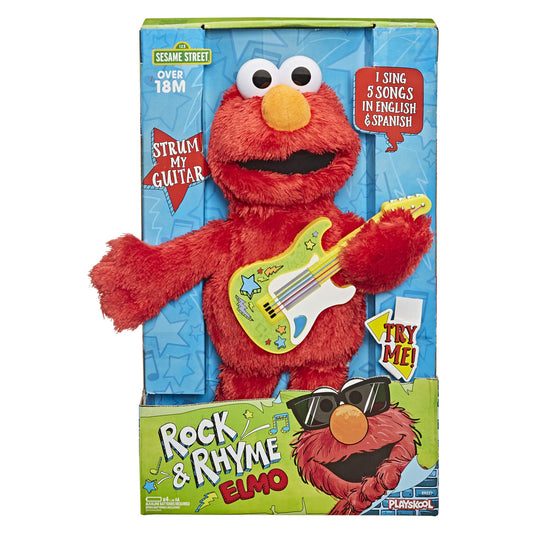 Hasbro Sesame Street Rock and Rhyme Elmo sings in English and Spanish for bilingual play