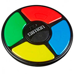 Hasbro Simon handheld front view showing colored pads for fast memory practice