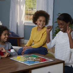 Hasbro Gaming Sorry! instruction sheet and components laid out for quick setup