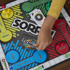 Hasbro Gaming Sorry! movement cards fanned to display card-driven gameplay variety